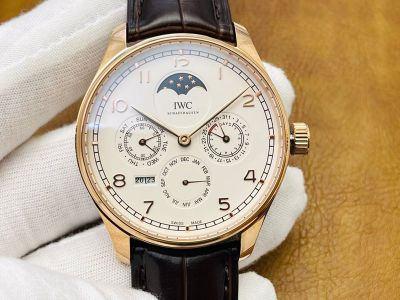 IWS Factory IWC Porpugieser Perpetual Calendar 42.2mm Complications Gold Case Watch